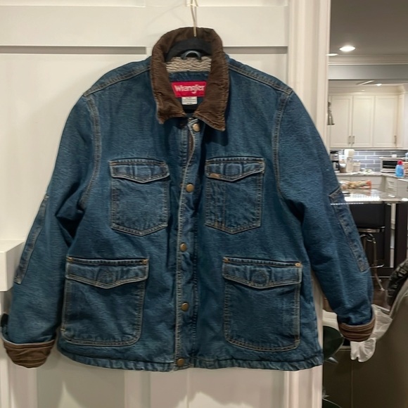 Wrangler Other - Vintage Wrangler Denim Sherpa Jacket